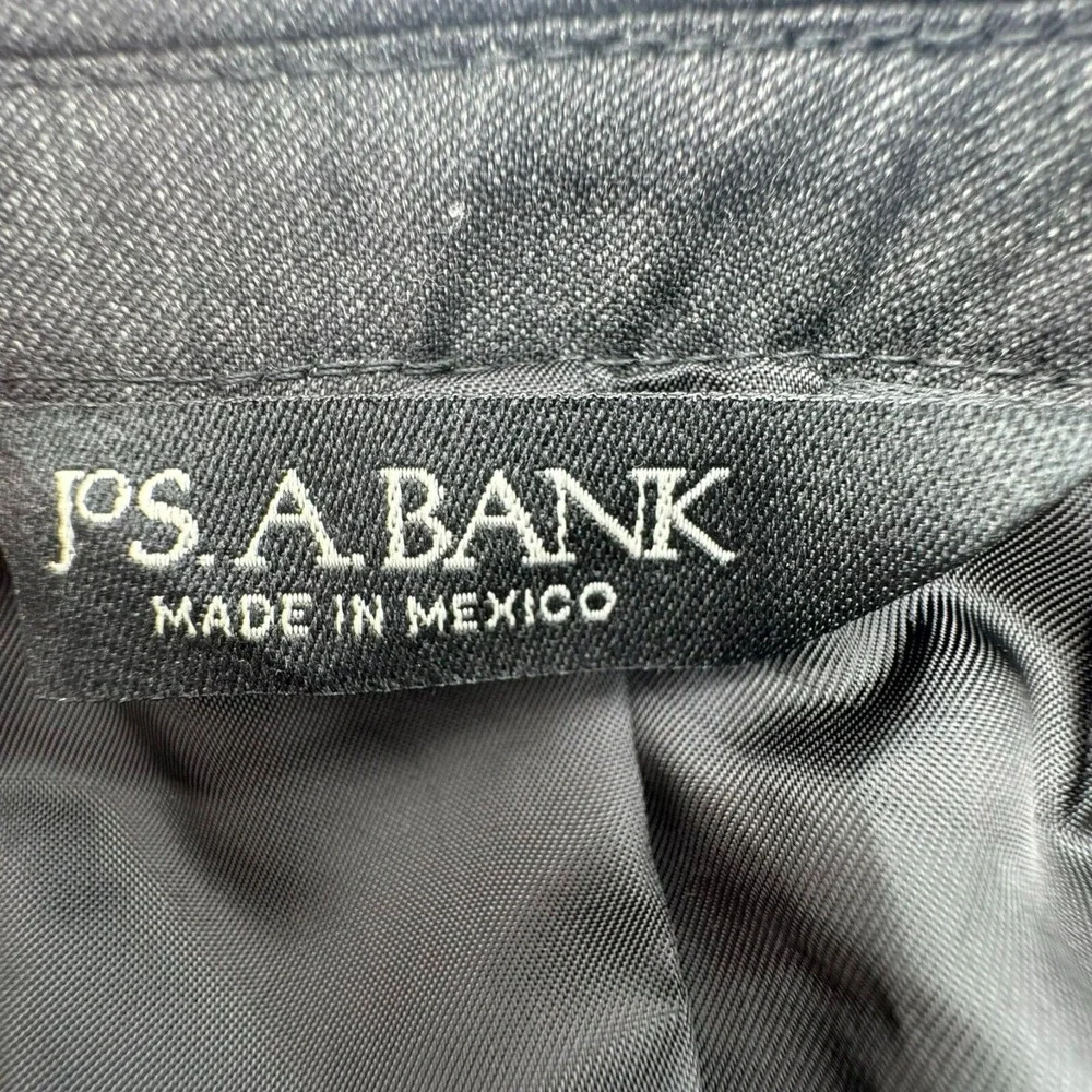 JOS A BANK Men's 43R Charcoal Gray Wool Blazer Suit Jacket Sport Coat‎ Signature